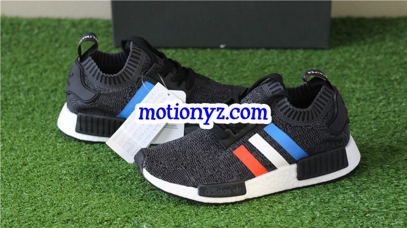 Real Boost Adidas NMD R1 Primeknit Tricolor Black